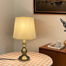 Monal Harvard Antique Brass Touch Table Lamp With Cream Shade 4 Stage Dimmer Pair - thumbnail 7