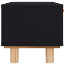 Berkfield Durable Coffee Table Black 80X40X30 Cm Engineered Wood&solid Wood Pine - thumbnail 5