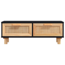 Berkfield Durable Coffee Table Black 80X40X30 Cm Engineered Wood&solid Wood Pine - thumbnail 4