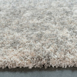 Loomed Super Soft Mottled Tonal Silver & Grey Shaggy Area Rug 120X170Cm - thumbnail 3