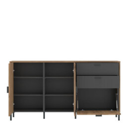 Furniture To Go Arundel Sideboard 2 Door 1 Flap 2 Drawer In Oak/grey - thumbnail 2