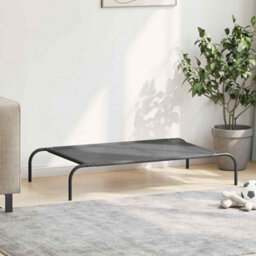 Walplus Grey Elevated Dog Bed 110X65X20 Cm Textilene And Steel Frame - thumbnail 3