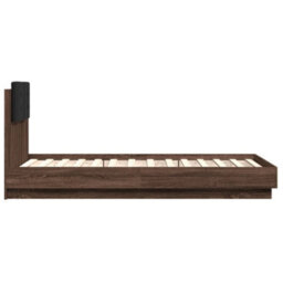 Berkfield Bed Frame Without Mattress Brown Oak 90X190 Cm Single - thumbnail 5