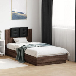 Berkfield Bed Frame Without Mattress Brown Oak 90X190 Cm Single