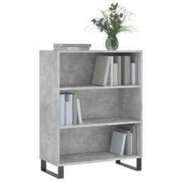 Berkfield Shelf Cabinet Concrete Grey 69.5X32.5X90 Cm Engineered Wood - thumbnail 3