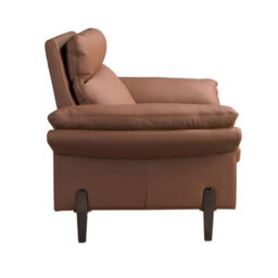 Angel Cerda Brown Leather Armchair And Dark Chromed Stainless Steel Legs - thumbnail 7