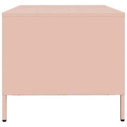 Berkfield Coffee Table Pink 101.5X50X43.5 Cm Cold-Rolled Steel - thumbnail 6