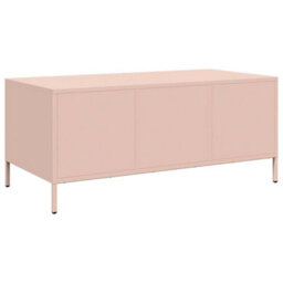 Berkfield Coffee Table Pink 101.5X50X43.5 Cm Cold-Rolled Steel - thumbnail 7