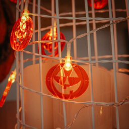 Living And Home 20 Lights 3M Smiley Pumpkin Halloween Led String Lights Indoor Outdoor Decor - thumbnail 6