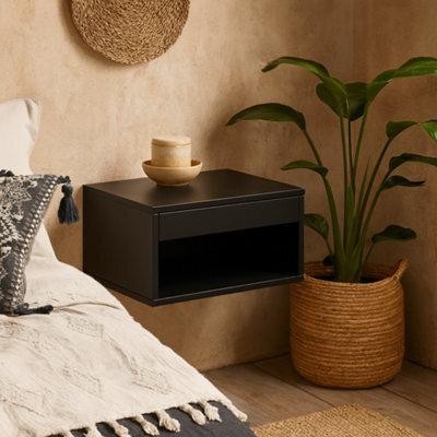 Wyld Haus Cholet Square Bedside Table With 1 Drawer In Black - image 1