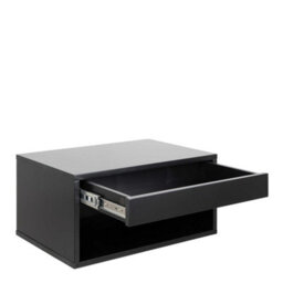 Wyld Haus Cholet Square Bedside Table With 1 Drawer In Black - thumbnail 4