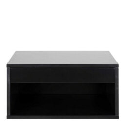 Wyld Haus Cholet Square Bedside Table With 1 Drawer In Black - thumbnail 3