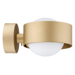 Luminosa Lighting Luminosa Massimo Plus Outdoor Globe Wall Lamp Opal Matt, Gold Ip44 - thumbnail 2
