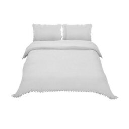 Darphe White 3Pcs King Size Polyester Zipper Duvet Cover With 2 Pillowcase Set - thumbnail 3