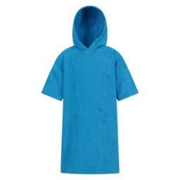 Mountain Warehouse Childrens/kids Driftwood Hooded Towel Blue (M) - thumbnail 1