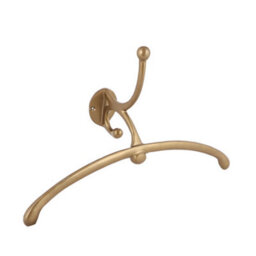 Dibor Vintage Style Three Hook Gold Valet Hook Wall Mounted Suit Jacket Coat Hanger Peg Closet Clothes Rack - thumbnail 2