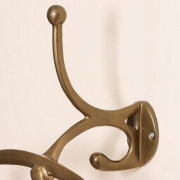 Dibor Vintage Style Three Hook Gold Valet Hook Wall Mounted Suit Jacket Coat Hanger Peg Closet Clothes Rack - thumbnail 5