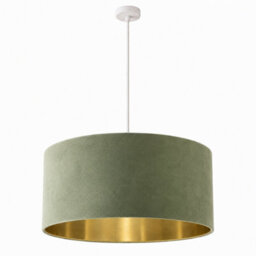 CGC Lighting Cgc Milano Olive Green & Gold Oversized Large Velvet Fabric Lamp Shade - thumbnail 2