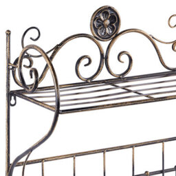 Beliani Retro Wall Shelf Osorno Metal Black - thumbnail 4