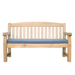 Emily Bench 3 Seater (5Ft) Seat Pad - Dark Grey By Zest Outdoor Living