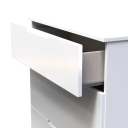 Messina Ready Assembled Matt White No Effect 3 Drawer Deep Chest (H)875mm (W)740mm (D)390mm - thumbnail 3