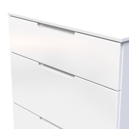 Messina Ready Assembled Matt White No Effect 3 Drawer Deep Chest (H)875mm (W)740mm (D)390mm - thumbnail 2