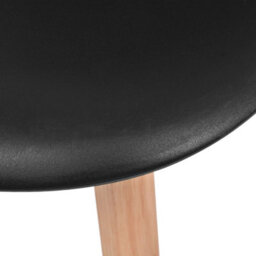 Berkfield Dining Chairs 4 Pcs Black Plastic - thumbnail 5
