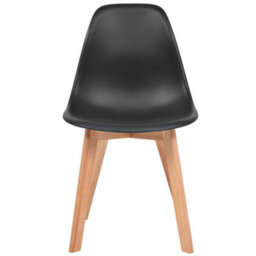 Berkfield Dining Chairs 4 Pcs Black Plastic - thumbnail 2