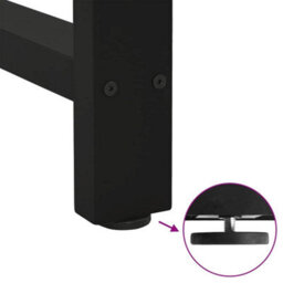 Berkfield Modern Dining Table Legs Black 2 Pcs 70X(72-73) Cm Steel - thumbnail 9