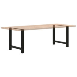 Berkfield Modern Dining Table Legs Black 2 Pcs 70X(72-73) Cm Steel - thumbnail 8