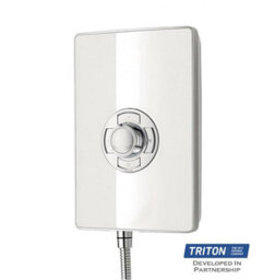 Vidalux Pure E Black 1200 X 800 Electric Left Shower Cabin-Triton Lux White 8.5Kw - thumbnail 6