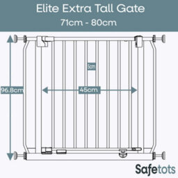 Bettacare Extra Tall Elite Dog Gate, 71Cm - 80Cm, Matt Black, Extra Tall 96.8Cm In Height, Pressure Fit Pet Gate - thumbnail 3