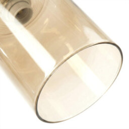 3Pack Amber Glass Pendant Light Shade E27 10Cm Diameter 12Cm Height Vintage Cylinder For Kitchen Bedroom Living Room - thumbnail 4
