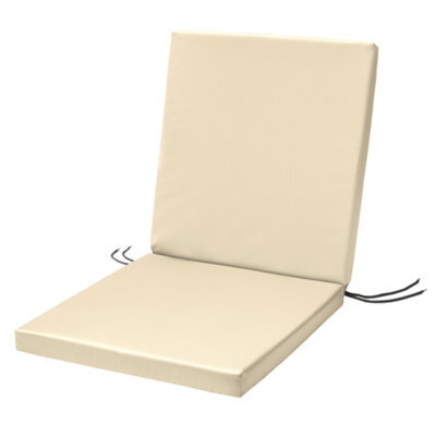 SOFTILLO Low Back Garden Chair Cushion Outdoor Patio Seat Pad Water-Resistant Recliner Relaxer 100X45X4Cm Natural - image 1