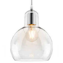 Long Life Lamps Company Modern Mini Globe Clear Glass Pendant Light M0185 - thumbnail 1