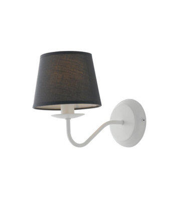 Luminosa Lighting Luminosa Favola Wall Lamp With Shade White, Fabric 28X21Cm - image 1