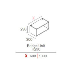 Kitchen Bridging Unit Cabinet 1000mm W 290mm H White By K-Cab - thumbnail 2