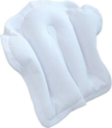 Inflatable Blow-Up Bathtub Cushion - Pillow With Soft Cover & Suction Cups - thumbnail 1