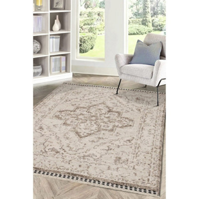 Melrose Mateo Traditional Vintage Look Grey Design Indoor Medium Area Rug 120/170Cm - image 1