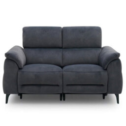 Apex Black Fabric Power Reclining 2 Seater Sofa With Power Head Tilt, Bluetooth Speakers, Usb A & C Ports, Vibration Seating - thumbnail 6