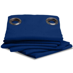 Ameha Plain Blackout Curtain Thick Thermal Insulated Ready Made Eyelet Navy Curtains 46''x 54'' Pair With 2X Tie Backs - thumbnail 8