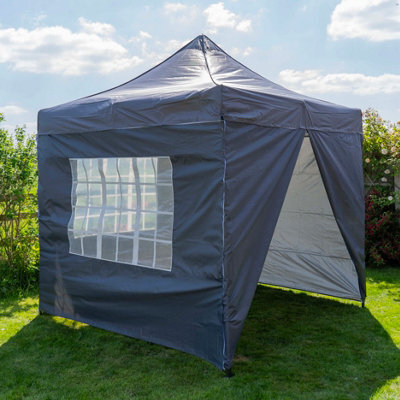 Jack Stonehouse Pop Up 2.5X2.5 Gazebo With Sides Dark Grey - image 1