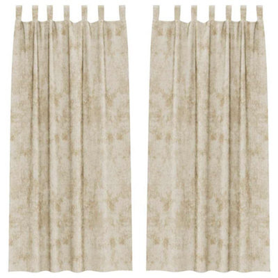 Berkfield Classic Curtain With Curtains 2 Pcs Cream 225 X 140 Cm Velvet - image 1