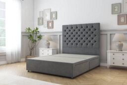 "Sloomy Mayfair Armour Coniston Divan Bed Base 2 Drawers Same Side With 54"" Floor Standing Headboard 2'6 Small Single" - thumbnail 1