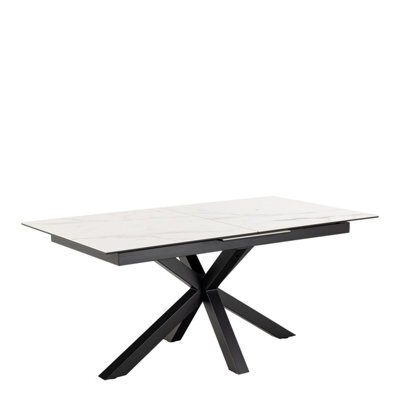 Furniture To Go Heaven Extendable Dining Table With Ceramic White Top (L) 210Cm Seats Up To 6 - image 1