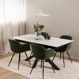 Furniture To Go Heaven Extendable Dining Table With Ceramic White Top (L) 210Cm Seats Up To 6 - thumbnail 4