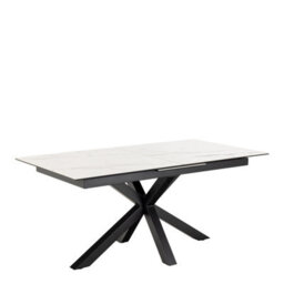 Furniture To Go Heaven Extendable Dining Table With Ceramic White Top (L) 210Cm Seats Up To 6