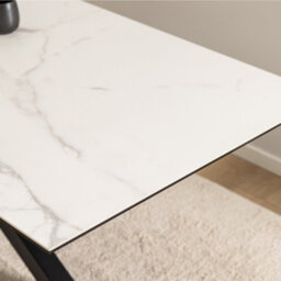 Furniture To Go Heaven Extendable Dining Table With Ceramic White Top (L) 210Cm Seats Up To 6 - thumbnail 7