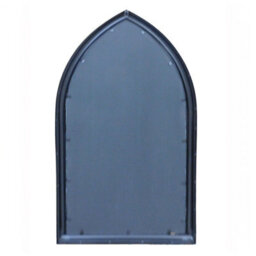Agenzia 14 Antique Black Arched Metal Frame Window Garden Wall Mirror 112 X 61Cm - thumbnail 7