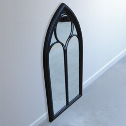 Agenzia 14 Antique Black Arched Metal Frame Window Garden Wall Mirror 112 X 61Cm - thumbnail 5